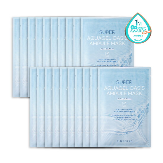 [에스네이처][마스크팩SET][정가105,000원] 에스네이처 수퍼 아쿠아겔 오아시스 앰플 마스크 30매