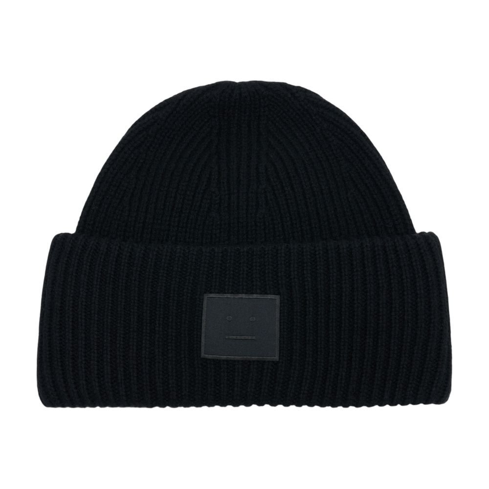 아크네 스튜디오 26 S/S 아크네 스튜디오 페이스 로고 비니 ACNE STUDIOS 울 블랙 C40453-900 B0731943425