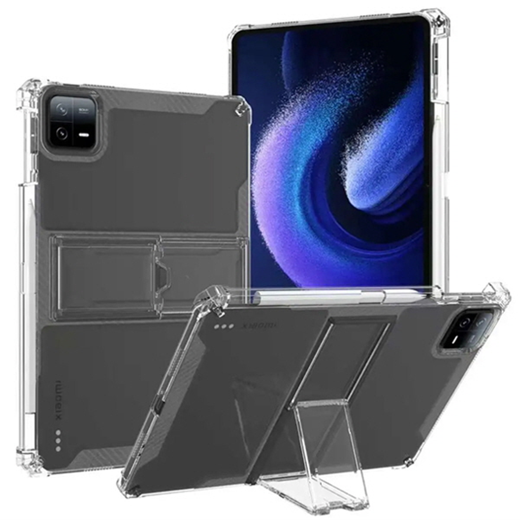 수나르 샤오미 미패드6 6프로 6맥스 심플 펜슬수납 거치대 투명 태블릿 케이스