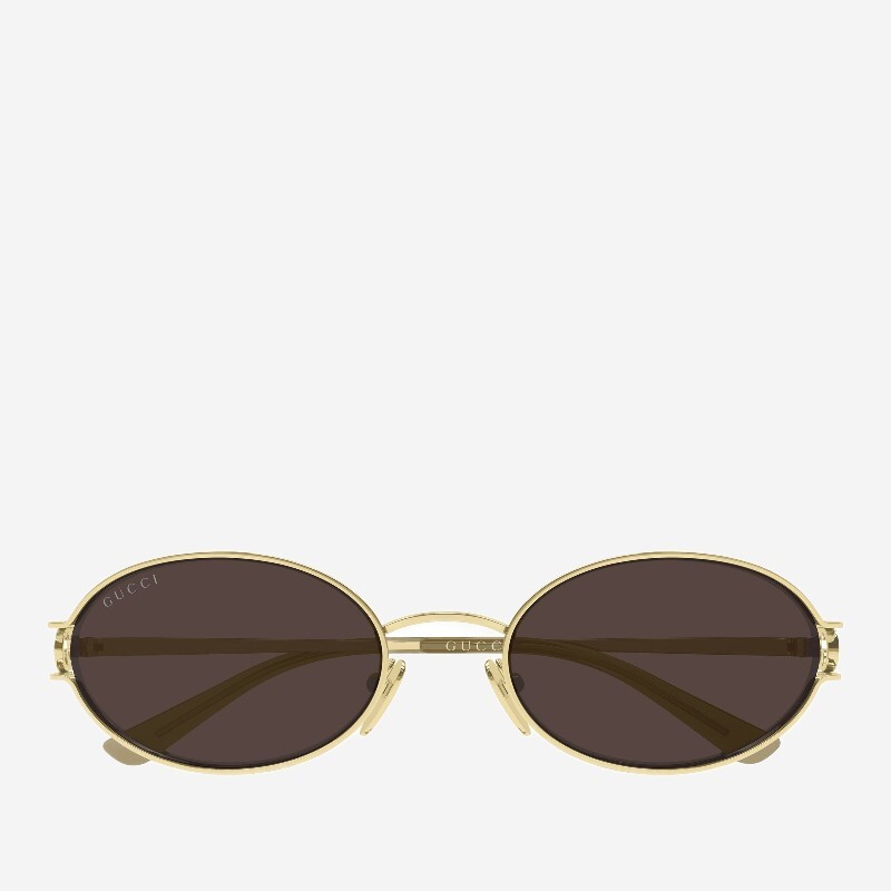 GUCCI 구찌 구찌 오벌 더블 브리지 메탈 선글라스 GG2233S 002 55