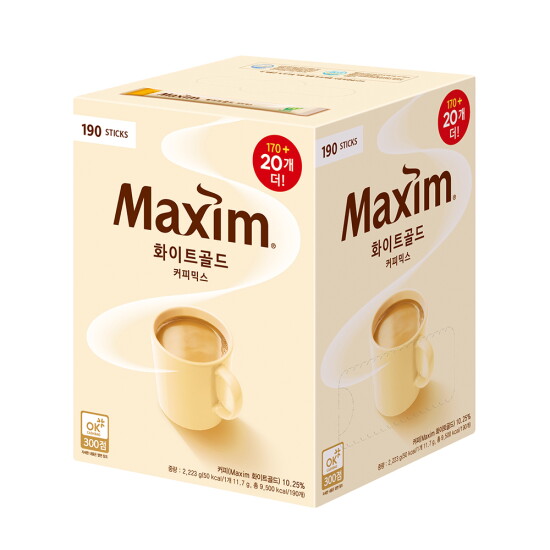 [맥심]맥심 화이트골드 170T+20T 총190T
