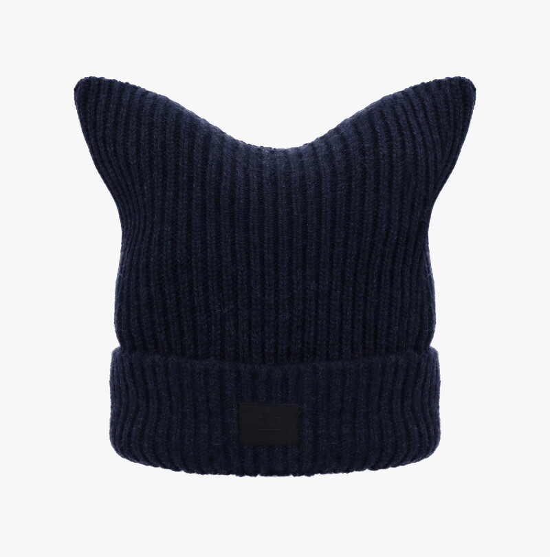 아크네 (아크네스튜디오)패치 울 비니 (C40426 NAVY MELANGE)