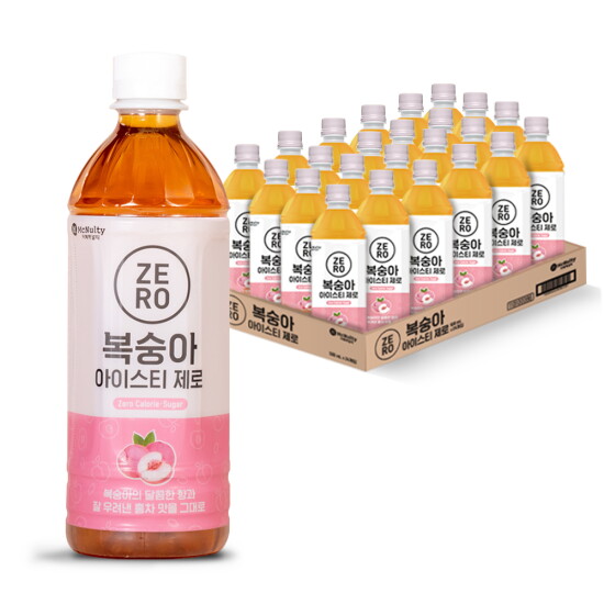 [맥널티]제로칼로리 아이스티 제로 500ml 복숭아 24개입