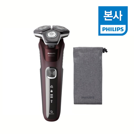 [필립스][빠른배송] SkinIQ 5000 시리즈 전기면도기 S5881/12 버건디 레드