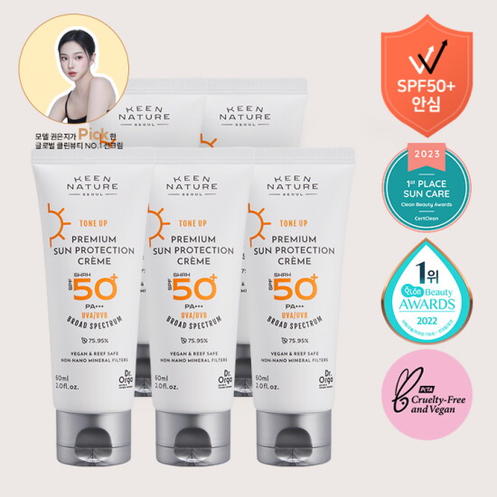 [닥터올가][은지PICK]닥터올가 프리미엄 썬 프로텍션 톤업 선크림 SPF50+/PA+++ 60ml x5
