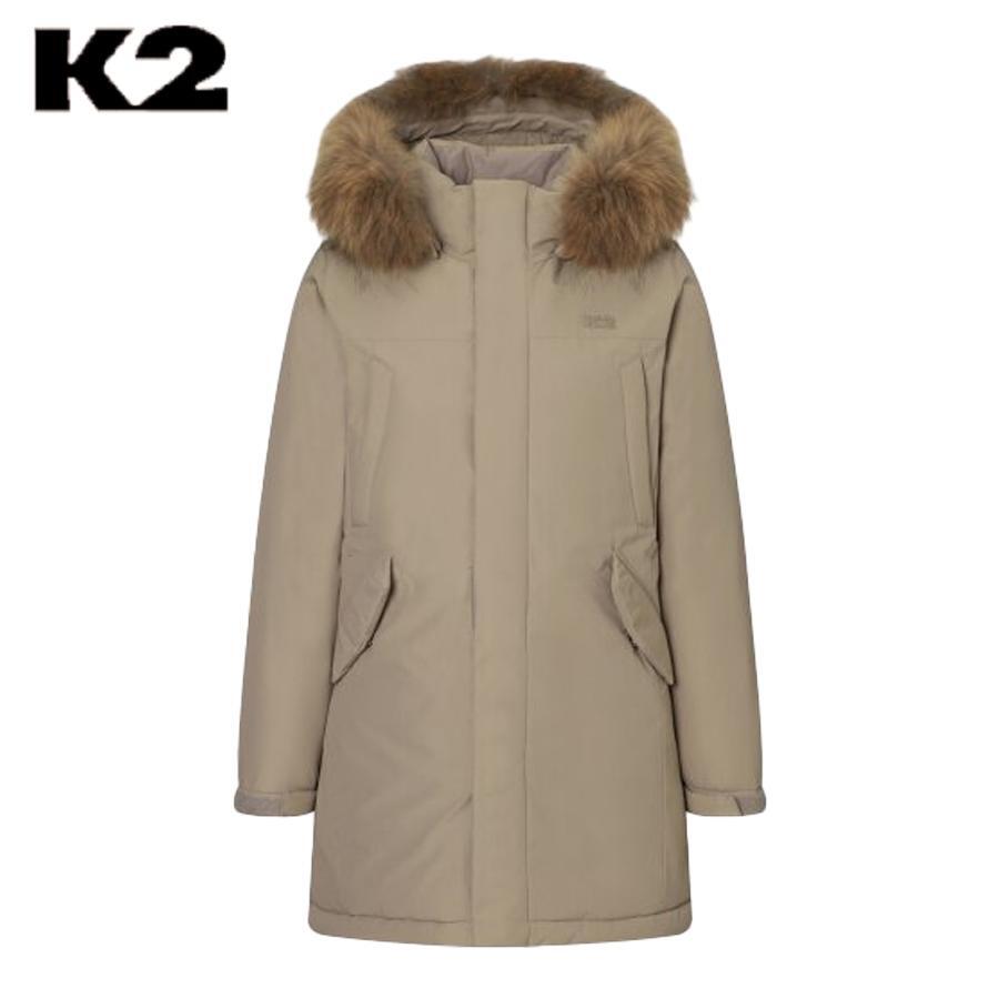 K2 K2 [AK분당점] [K2] 여성 야상 라쿤퍼 임페리움 덕 헤비 롱다운 KWW25594 베이지