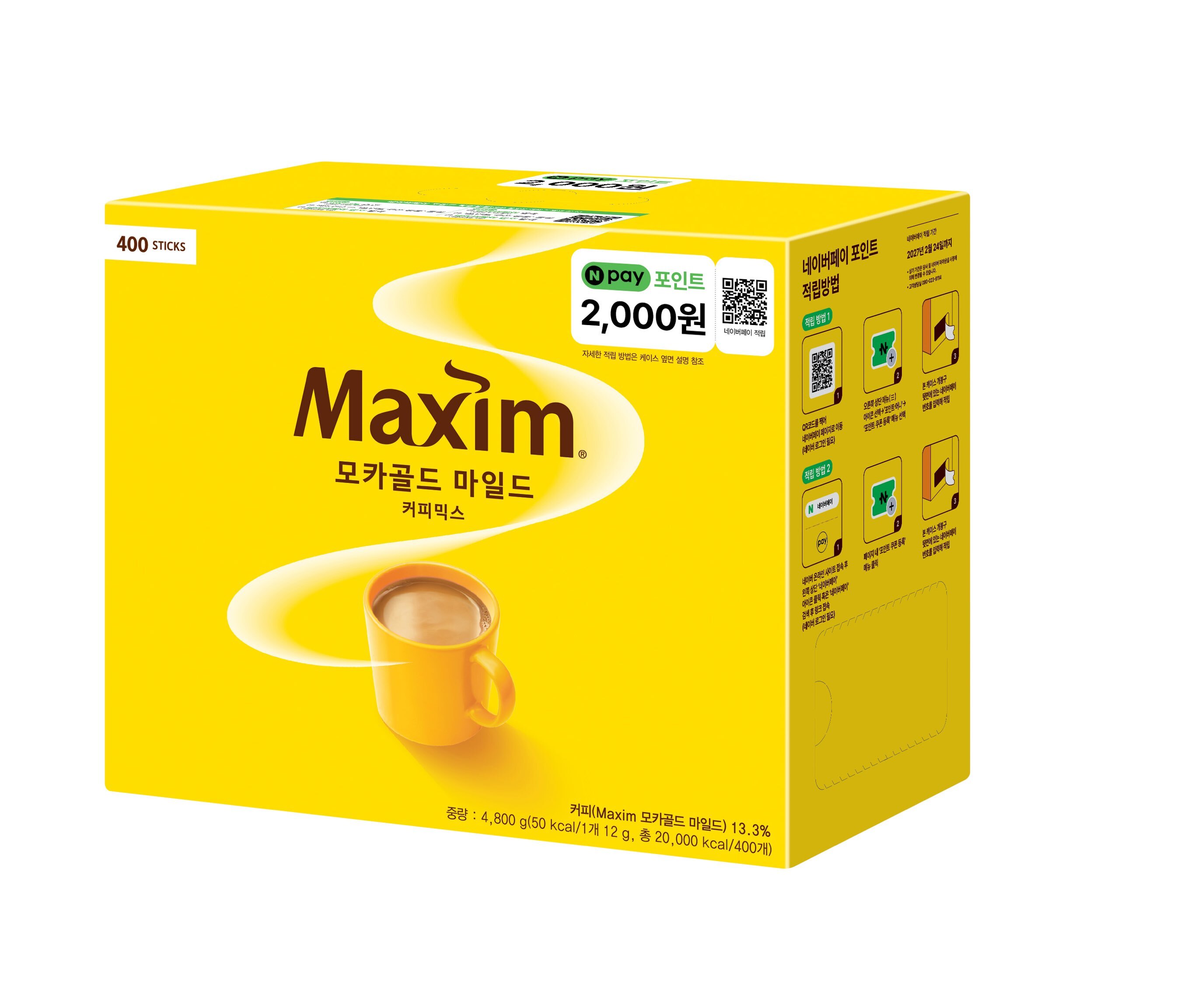 동서식품(주) 맥심 [동서식품]맥심 모카골드 400T+네이버페이 2000원(G)