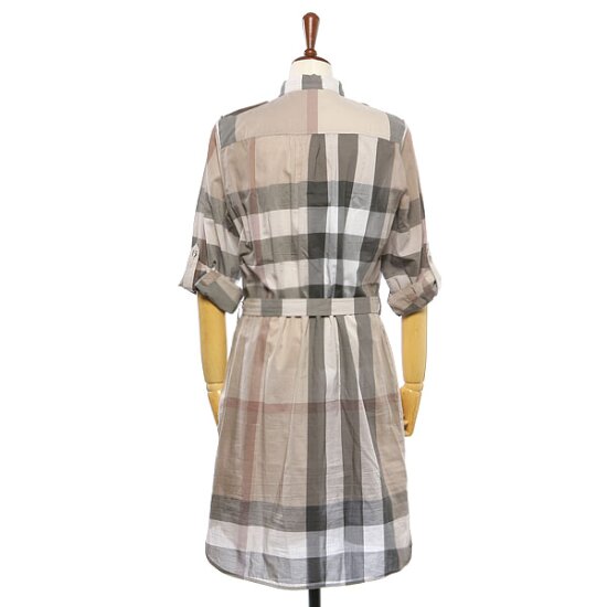 BURBERRY 켈시 체크 코튼 원피스 (8027707/8027708)