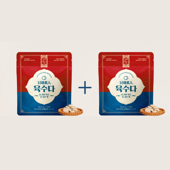 [알뜰총각][알뜰총각] 남해진인 더진한육수 리필형 친환경 파우치(50정) 1+1