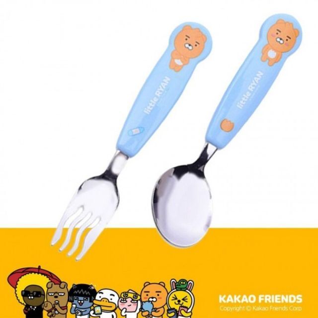 지오벤처스 카톡 캐릭터 유아 식기세트 이유식 숟가락포크
