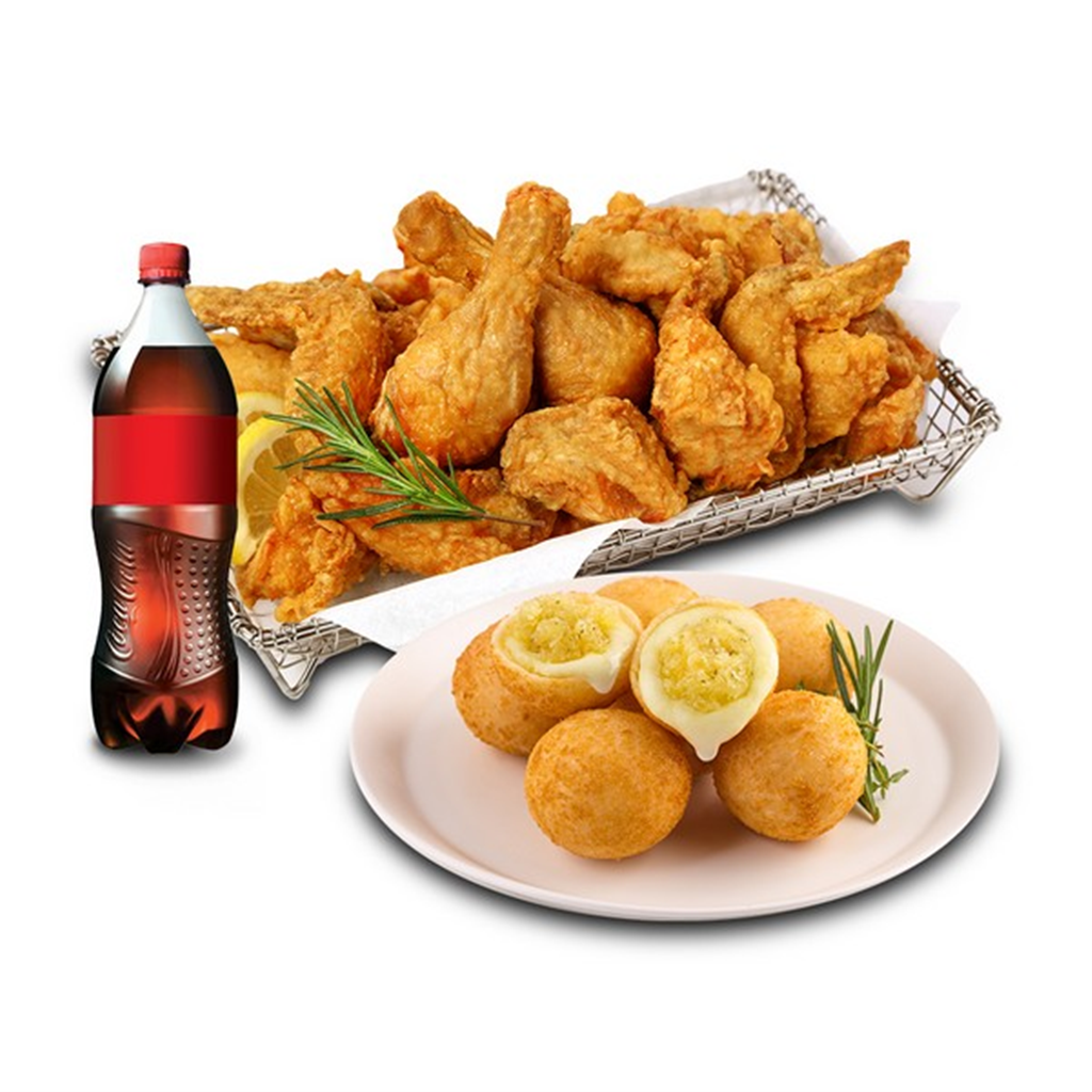 호식이두마리치킨 (호식이두마리) 후라이드+허니갈릭치즈볼+콜라500ml