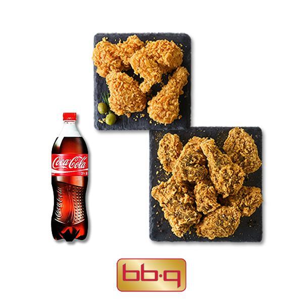 쿠프마케팅 비비큐 [BBQ] 오리지널 반반(황금올리브+블랙페퍼)+콜라1.25L