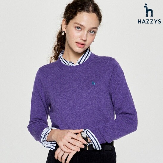 헤지스레이디(AVE) (25FW) 캐시미어 블렌디드 라운드넥 풀오버 HSSW5D902