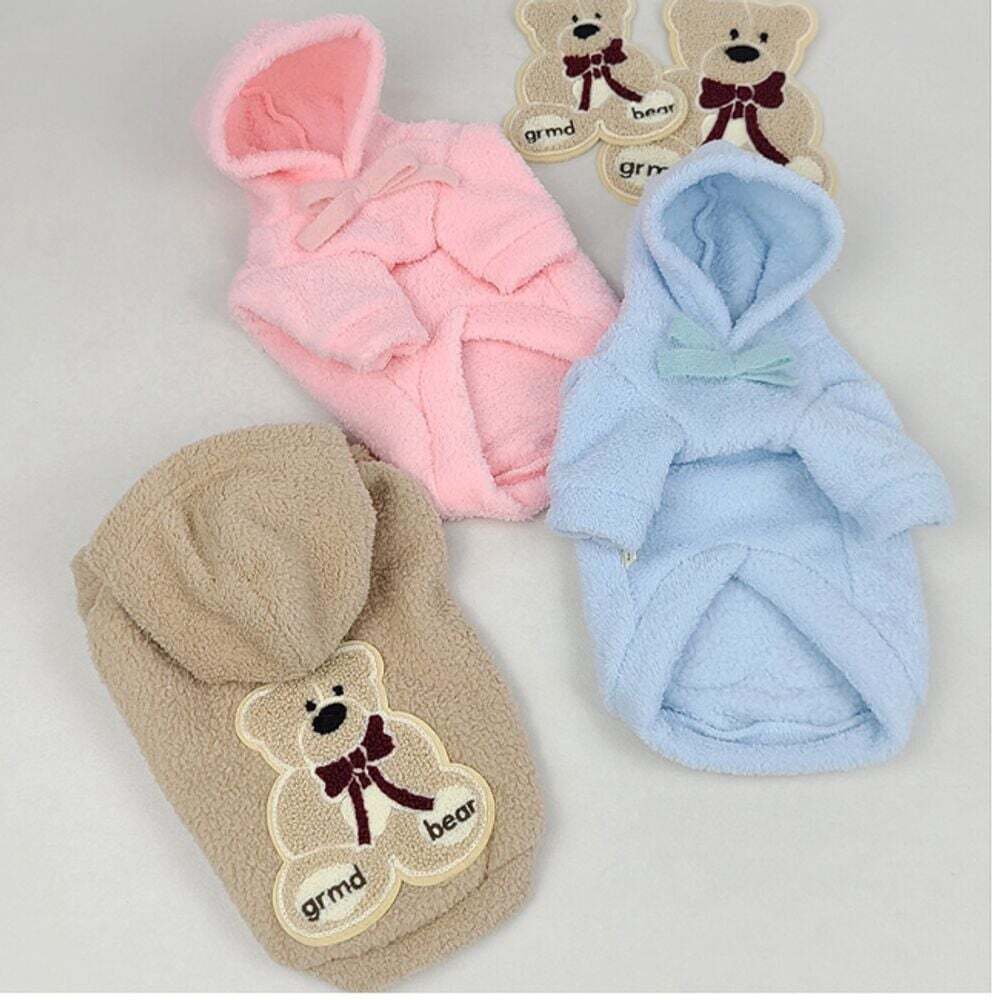 에이치플러스몰 강아지 빅베어 뽀글이 후드 티셔츠 2XL 1P 겨울 보온