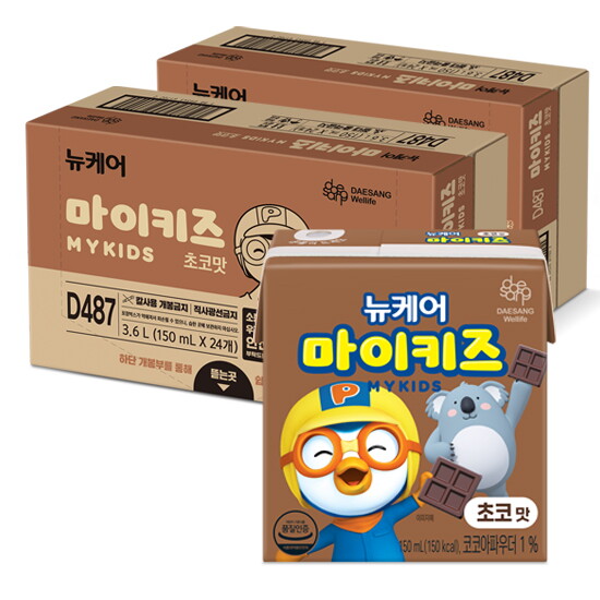 [대상웰라이프][빠른배송] 대상웰라이프 뉴케어 마이키즈 초코맛 (150mlx24팩), 2박스