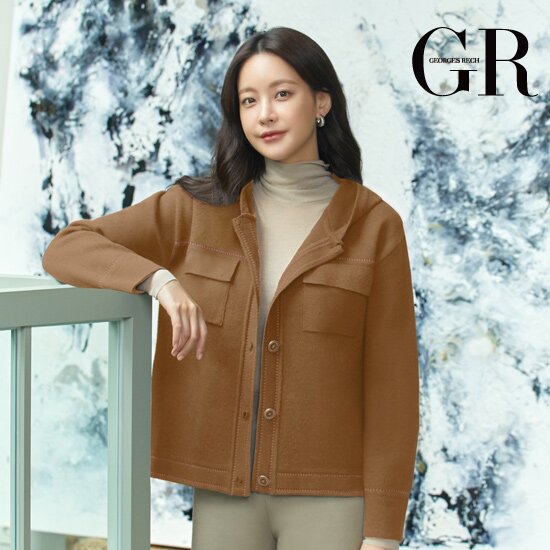 조르쥬 레쉬 후드 아트웍 니트 자켓
