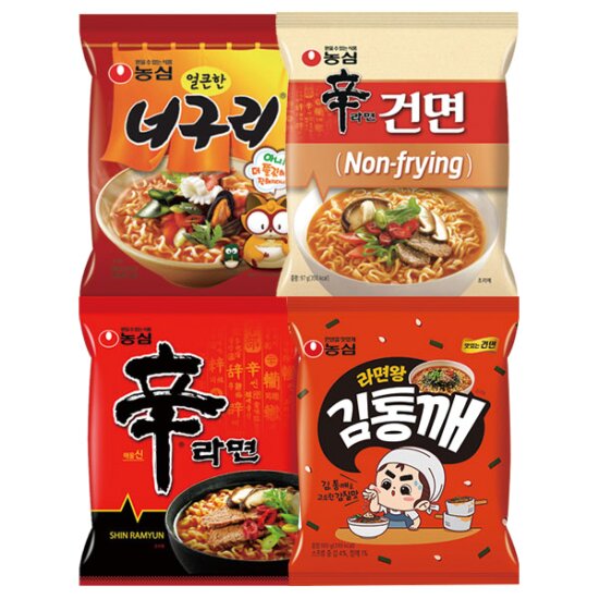 신라면 5입 + 신라면 건면 5입 + 너구리 5입 + 김통깨 4입