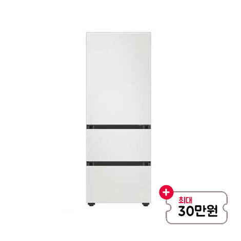 [렌탈]삼성전자 [최대혜택][스마트렌탈][삼성] 비스포크 김치플러스 김치냉장고 3도어 키친핏 313L 코타 화이트 (RQ33C74B101)/60개월 의무사용