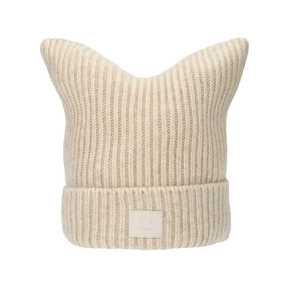 ACNE STUDIO 아크네 스튜디오 [아크네] 남녀공용 페이스 로고 패치 비니 모자(C40426 OATMEAL MELANGE)