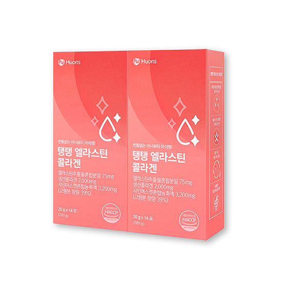 [휴온스]탱탱 엘라스틴 콜라겐 젤리 8주분 (20g x 14포 x 4박스)