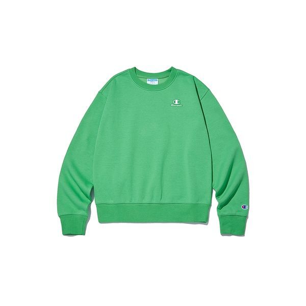챔피온 [하프클럽/챔피온]Champion 여성 클래식 플리스 스웨트셔츠 그린 CKTS2F372E2