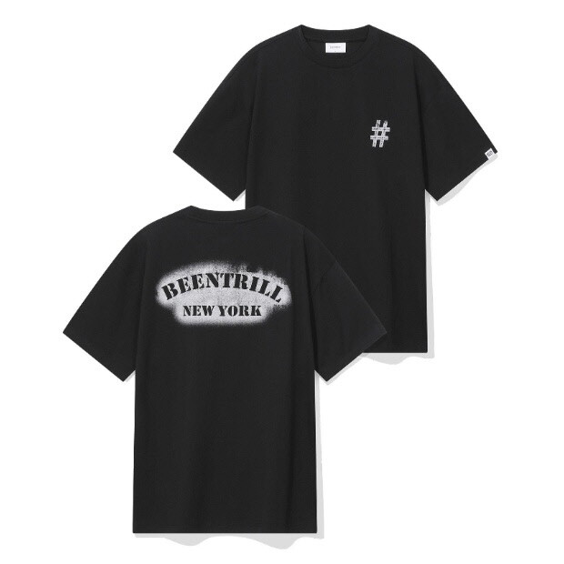 빈트릴 빈트릴반팔티 VQA BA252TS056BK BNY 스텐실 페인팅 티셔츠 (블랙)