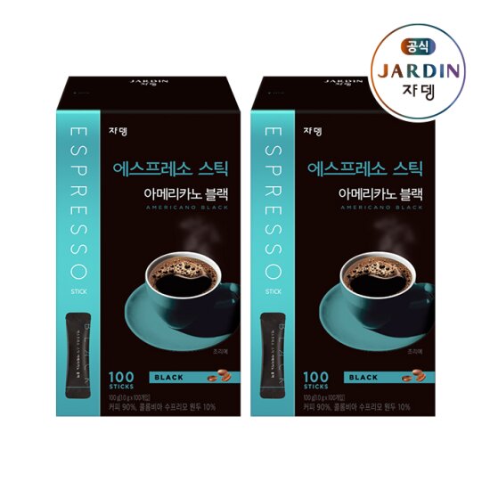 [쟈뎅] 에스프레소 스틱 커피 아메리카노 블랙 100P+100P (총 200스틱)