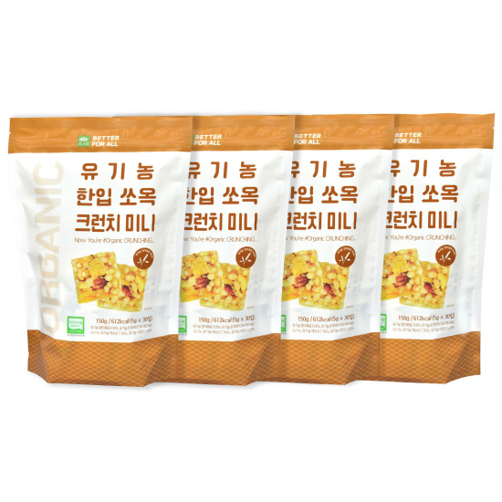 [유가원]유가원 유기농 한입 쏘옥 크런치 미니 (30입 x 4봉)