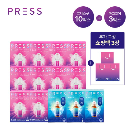 [프레스샷][방송에서만]프레스샷 15mlx10개입x10박스+프레스샷 마그코어 30mlx10개입x3박스+쇼핑백 3장