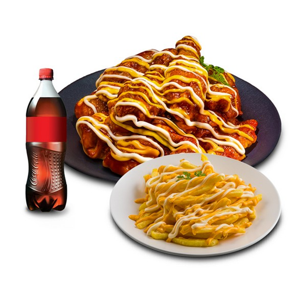 호식이두마리치킨 (호식이두마리) 맵시크치킨(hot)+체다마요감자튀김+콜라500ml