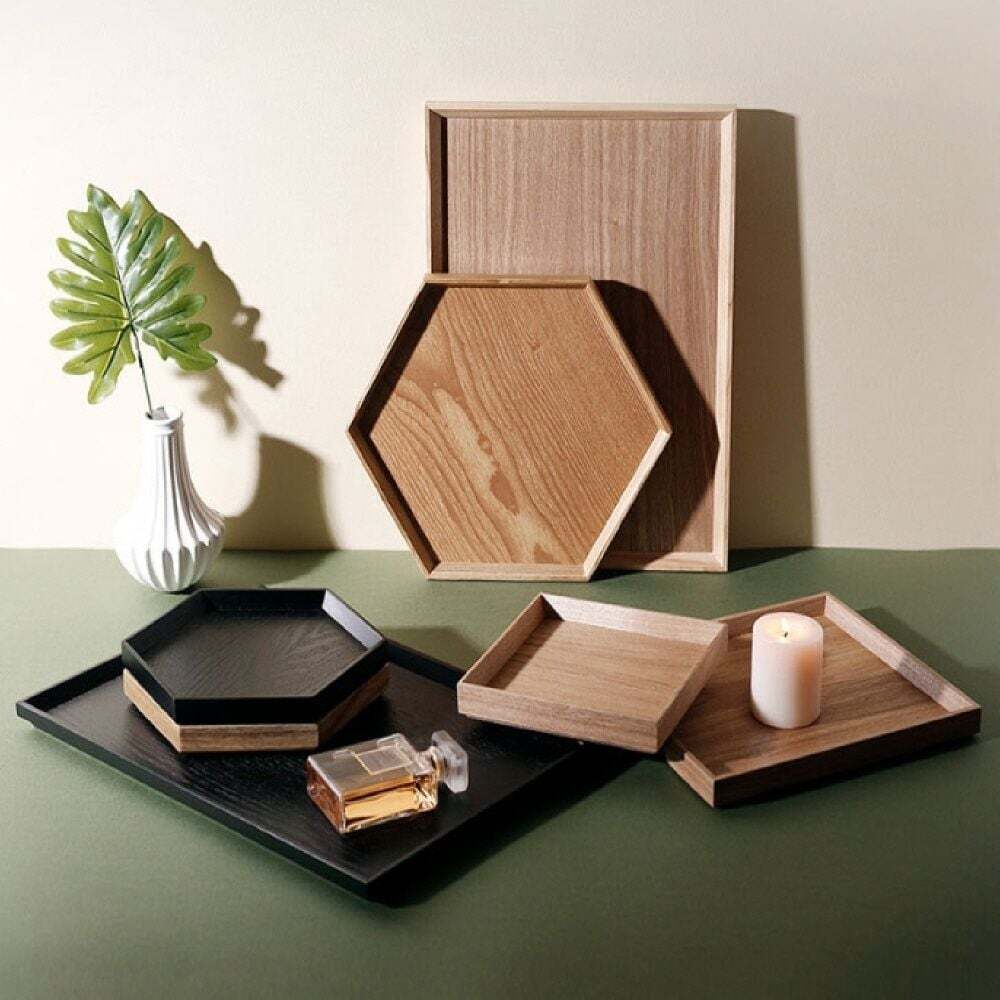에이치플러스몰 나무 마호가니 우드 트레이 쟁반 쿠키플레이트 중