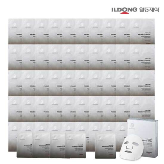 **[일동제약]퍼스트랩 프로바이오틱 마스크팩 시즌3.5 ★총 55매! (+골드 세럼 10ml x 2병 추가 구성!)