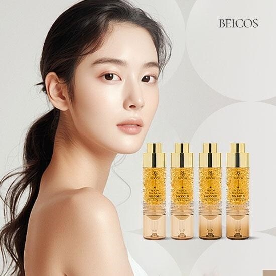 [비코스][입문패키지] 비코스 타임솔루션 24K골드 리프팅샷 앰플 10ml * 4병