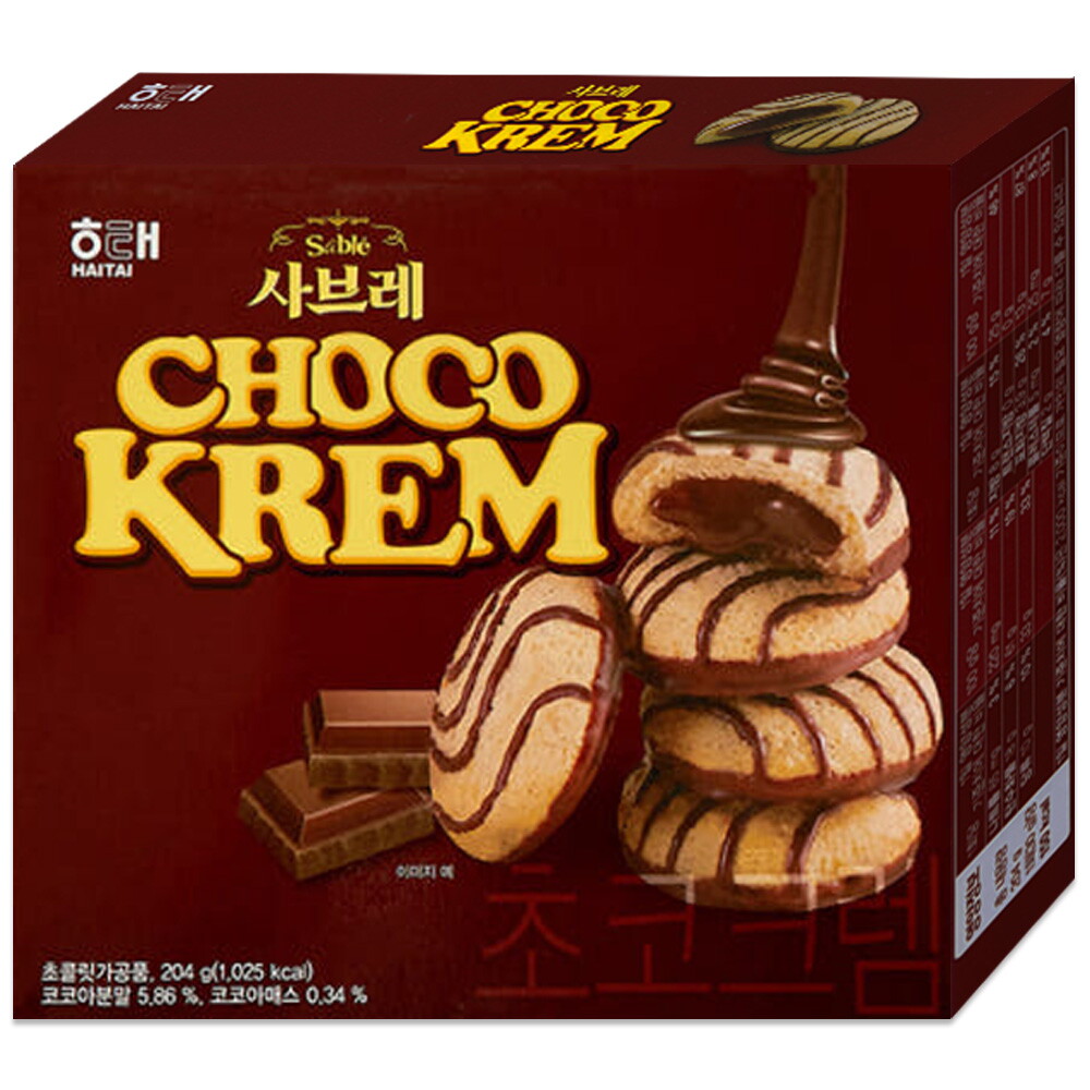 해태제과 해태 사브레 초코크림 204g