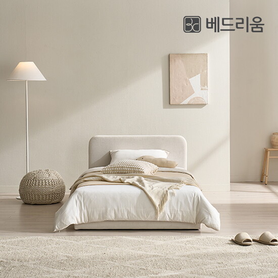 금성침대 X 베드리움 [베드리움]라온 패브릭 저상형 신혼침대 슬림헤드 SS - NEW 코지슬립 유로탑