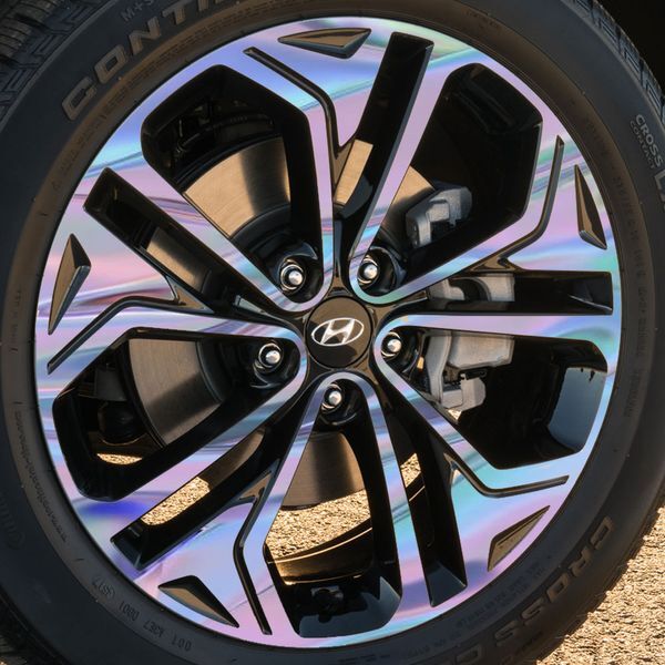 SKINTAC 교보문고 스킨택 홀로그램 휠스티커 싼타페TM 19인치 ,휠4짝분