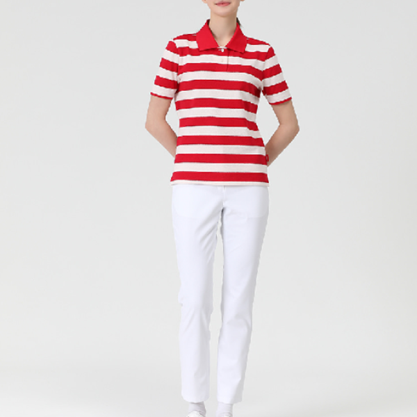 엘르골프 [엘르골프]여성  고밀도 트윌스판 와끼밴드 일자핏 바지  6K-41605_US