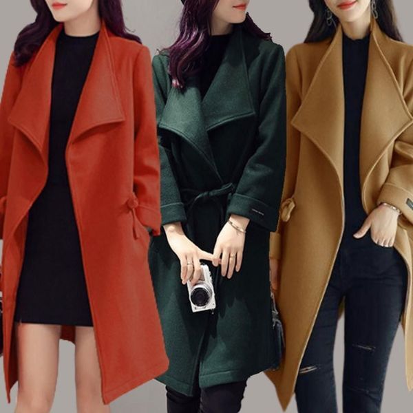 에이치플러스몰 [하프클럽/에이치플러스몰]CESS 1305 허리스트링 모직 코트 3 울코트 롱자켓 흐집업 코트 벨티드 여성 봄