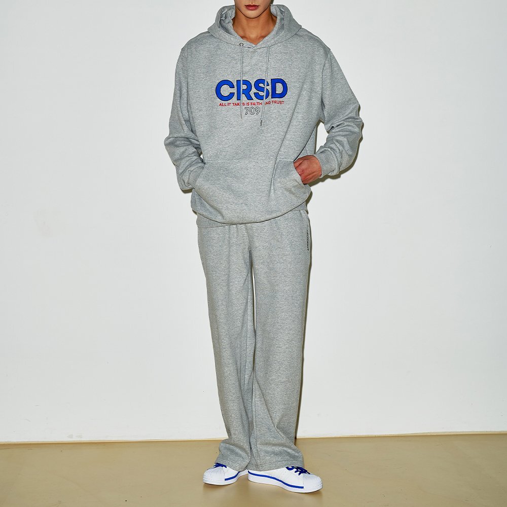 크로스닷(남성) [크로스닷][당일출고/SET] 크로스닷 세븐폰 오버핏 후드티 트레이닝팬츠 셋업 빅사이즈 운동복 CUG_0006 (2Color)