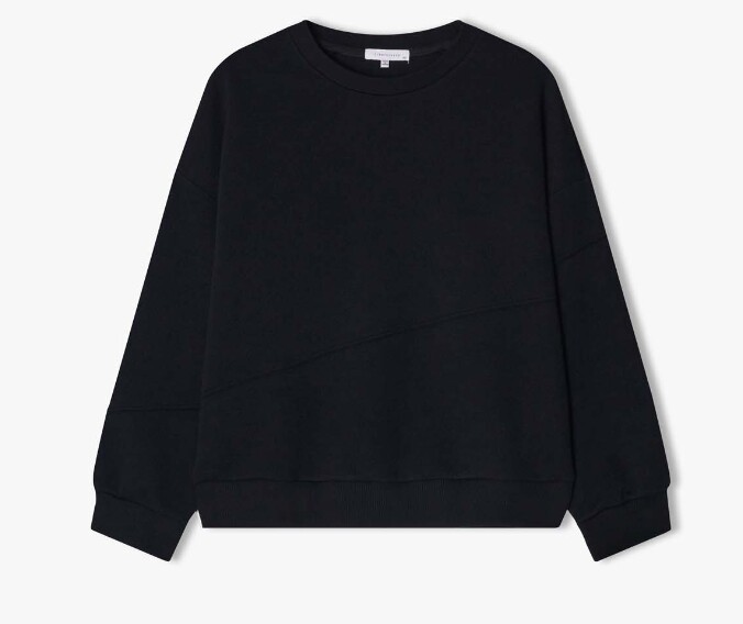 리버클래시(남성) 리버클래시 24F/W 블랙 컷 아웃 라인 스웨트 셔츠 LKF41405