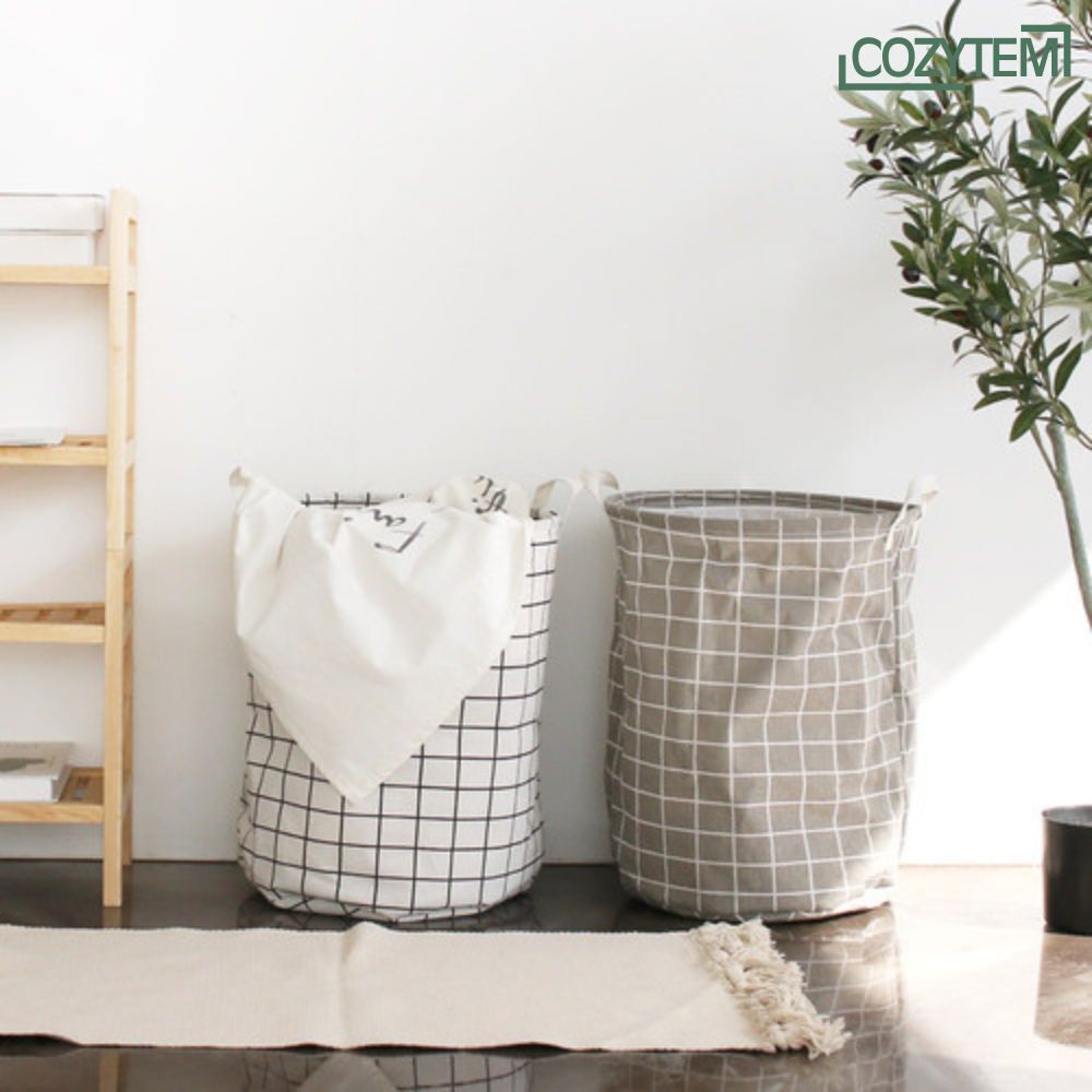 코지템 코지템 폴더블 라운드 런더리백 접이식 빨래바구니 빨래 보관 빨래통