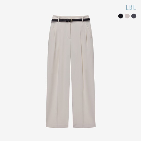 [LBL]○(런칭가 59,900원)26SS 에센셜 투턱 팬츠+벨트 SET