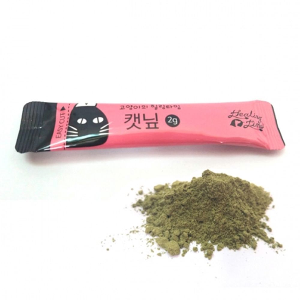 에이치플러스몰 고양이 캣닢 가루 1P 캣글라스 스틱타입 파우더 간식