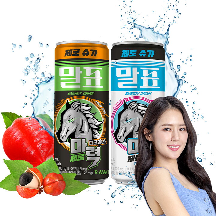 로엘 로엘 말표마력 제로슈가 에너지드링크 에베레스트 화이트 다크홀스 250ml x 48캔 / 저칼로리 음료 카페인
