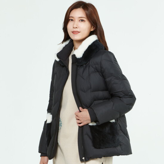 [지센 위비스][지센] 여성 렉스퍼 덕다운 숏 패딩 점퍼 LCDWLA21_DG