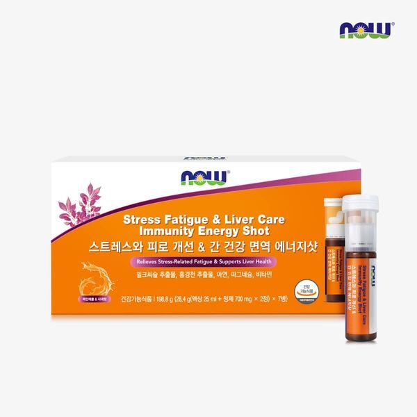 하프클럽(식품) [하프클럽/닥터엘리자베스]나우푸드 스트레스와 피로 개선   간 건강 면역 올인원 에너지샷 7개입