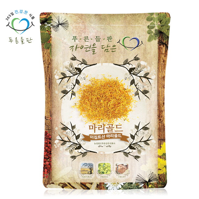 소분및판매원 : 농업회사 푸른산(주) 푸른들판 [푸른들판] 메리골드 마리골드 꽃 차 100g 금잔화 꽃잎 금송화 티