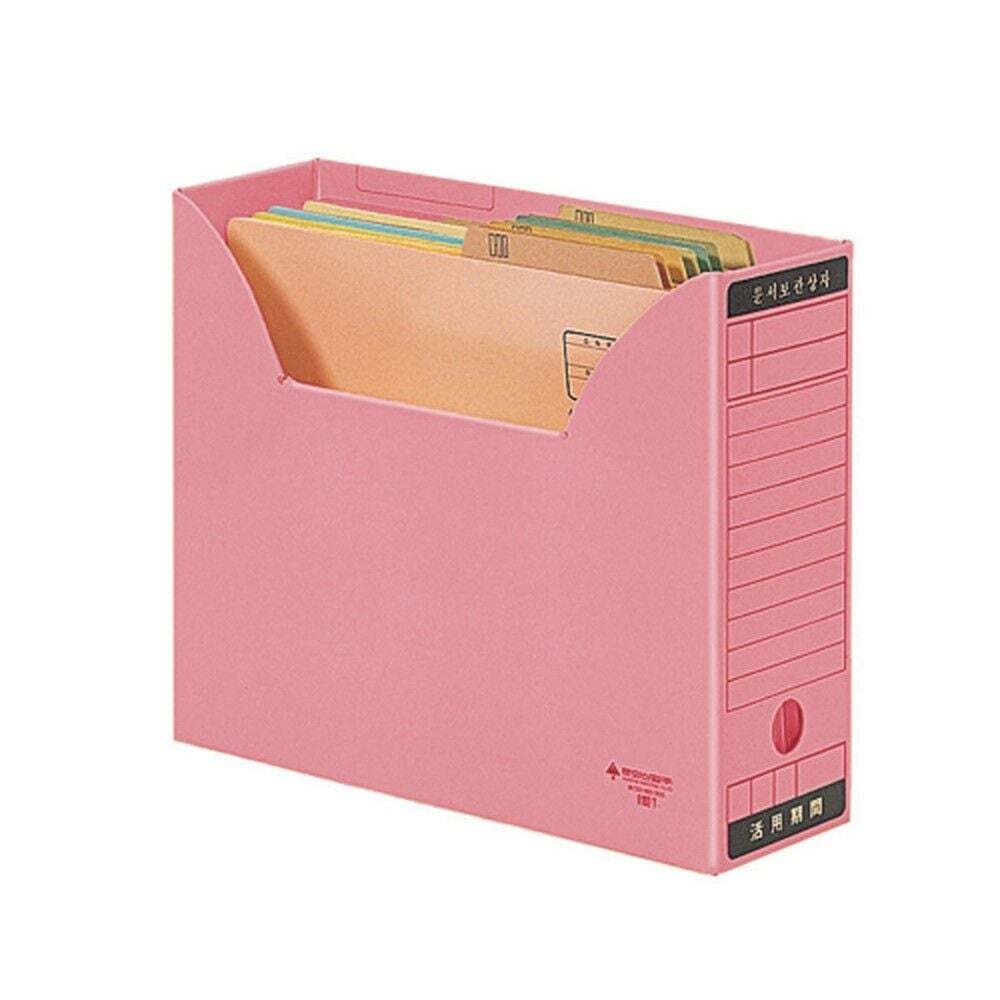제스트커스텀 지오벤처스 문화 문서보관상자 F192-78 분홍 A4 정부화일보관 박스(50개입)