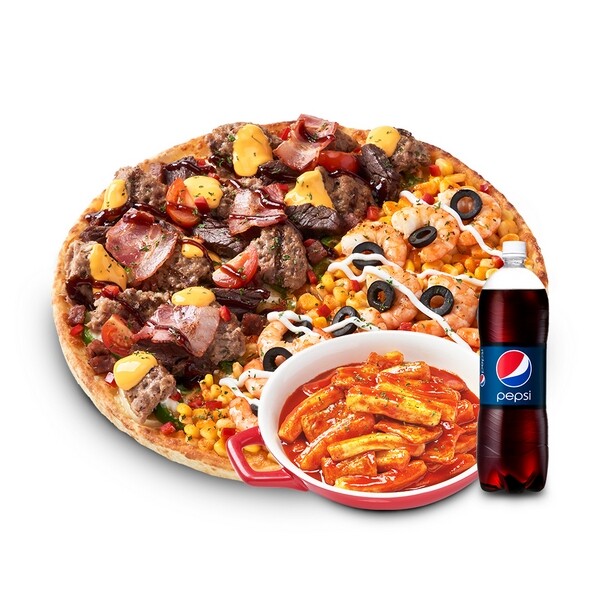 미스터피자 (미스터피자) 햄벅한새우L+떡볶이+콜라1.25