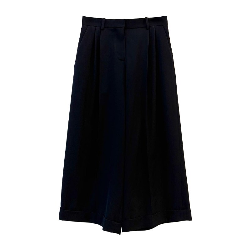 더로우 더로우 하이웨이스트 크롭 울 팬츠 10865W2812 DRN DARK NAVY